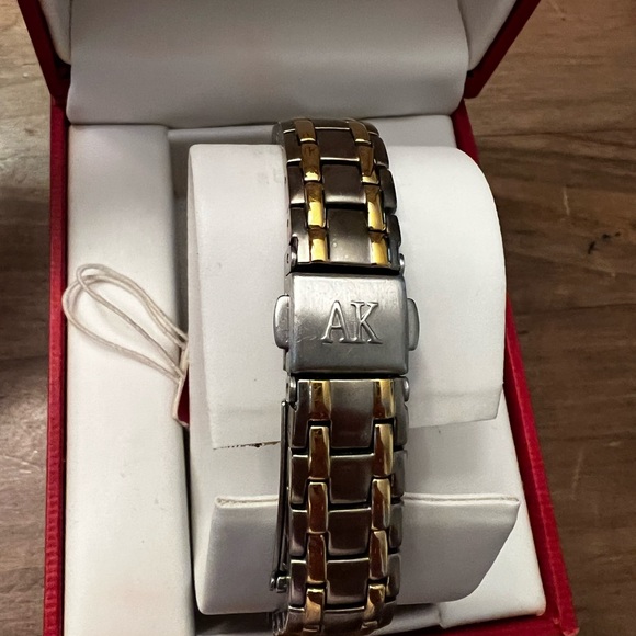 Anne Klein two toned crystal face watch. EUC. - Picture 2 of 4